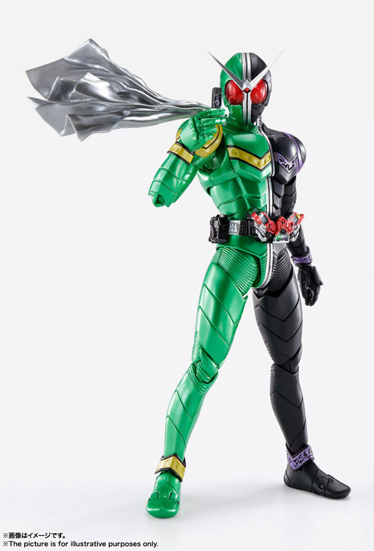 S.H.F Cyclone Effect Impact Kamen Rider Green Action Figure For Hot toys 