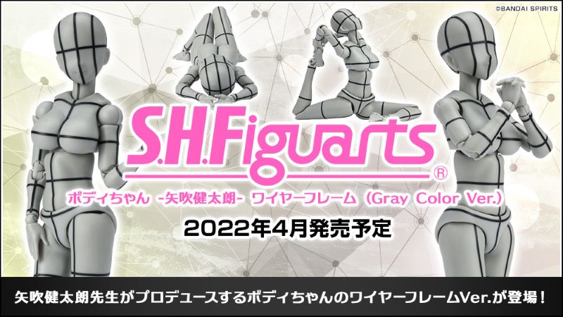 S.H.Figuarts Body-chan -Kentaro Yabuki- Wireframe (Gray Color Ver.)